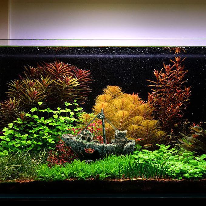 Raeasily Fish Tank Decoration Aquarium Accessories, Shipwreck Decor, Resin - Image 7