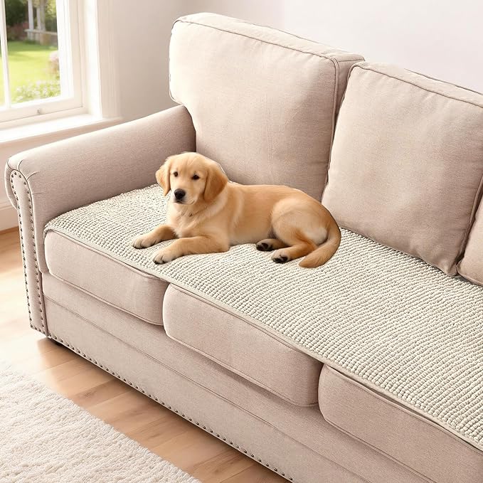 H.VERSAILTEX Plush Chenille Couch Cover by HVERSAILTEX