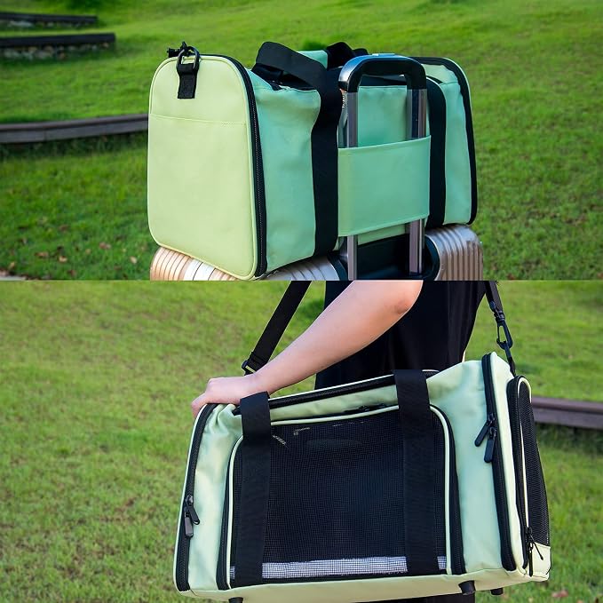 Soft Sided Carrier for Small Medium Cats Dogs, Removable Pad Collapsible Travel - Image 9
