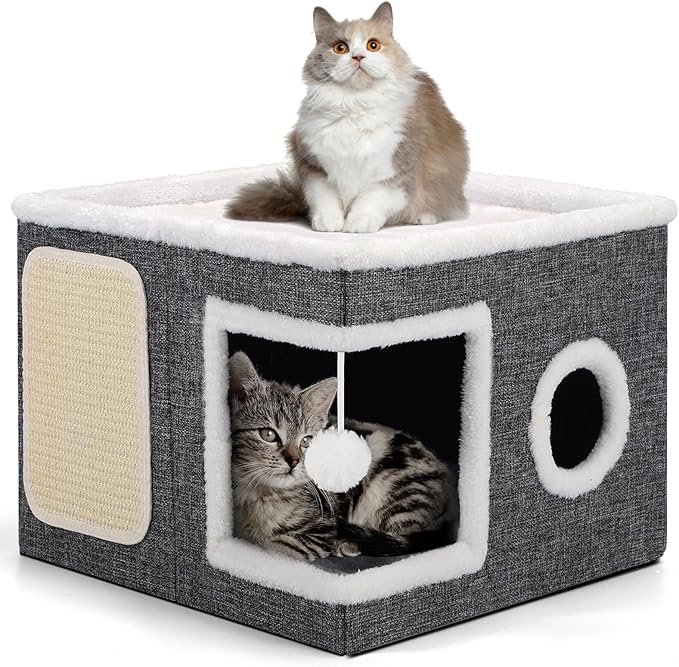 Shikha Cat Beds for Indoor Cats, Large Cat Cave by Shikha