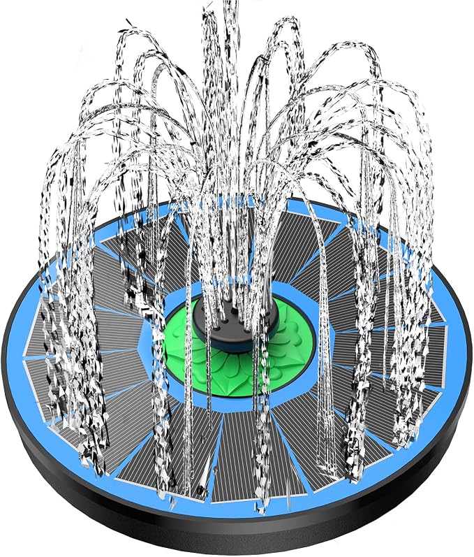 Yzert Solar Fountain Full Glass Panel No Battery, 3.5W Solar Bird Bath Fountains by Yzert