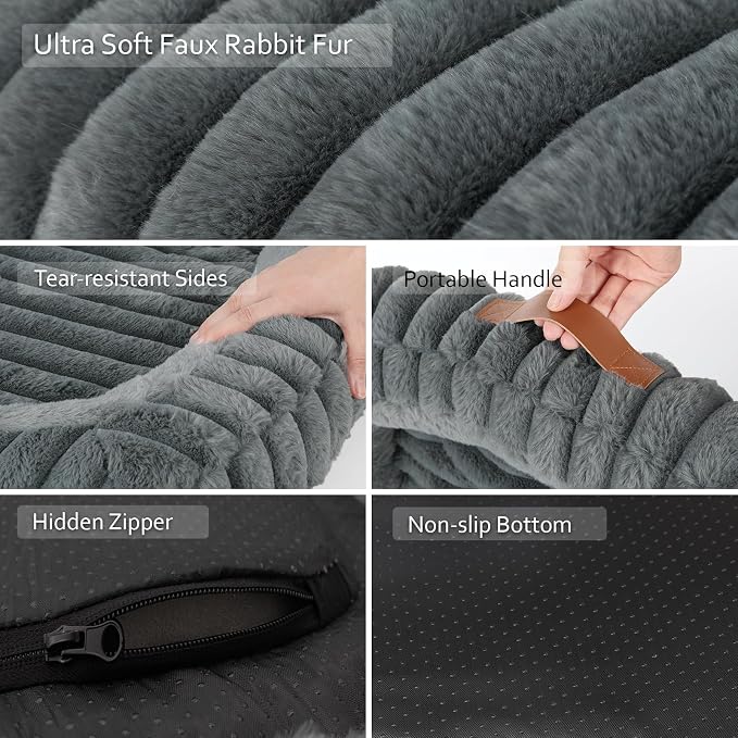 Cute Dog Bed for Medium Dogs, Orthopedic Rectangle Dog Bed - Image 7