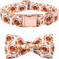 Dog Collar - Thanksgiving Turkey Bowtie Gift, Soft Bow Adjustable Metal Buckle by BoboRainbow