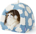 Lesure Cute Cat Beds for Indoor Cats - 2 in 1 Large Cat Cave Bed for Puppy and by Lesure