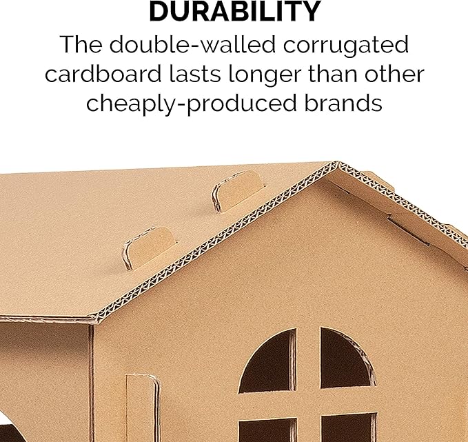 FurHaven Townhouse Multi-Level Cardboard Cat House - Image 4
