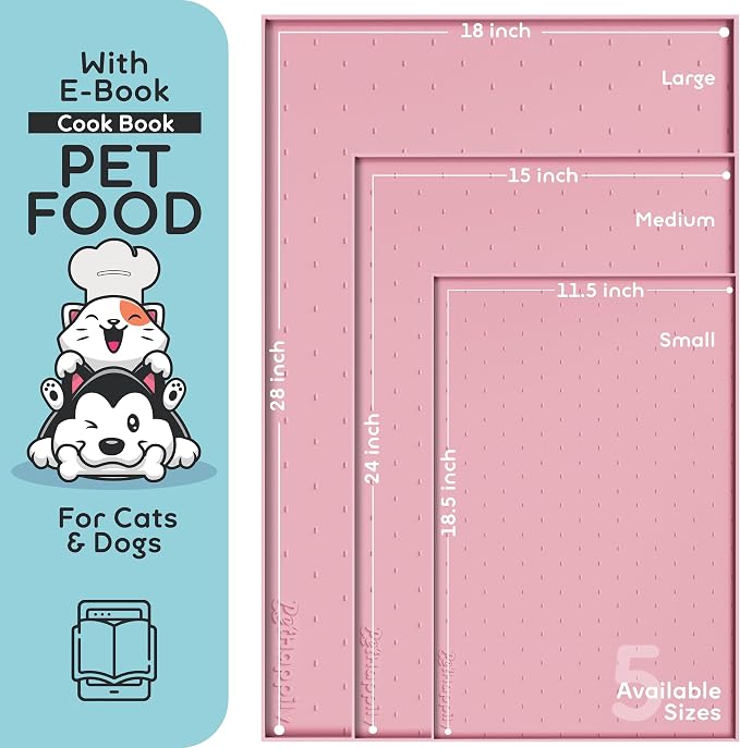 Dog Food Mat - 28x18 Raised Edges Dogs Mat - Image 2