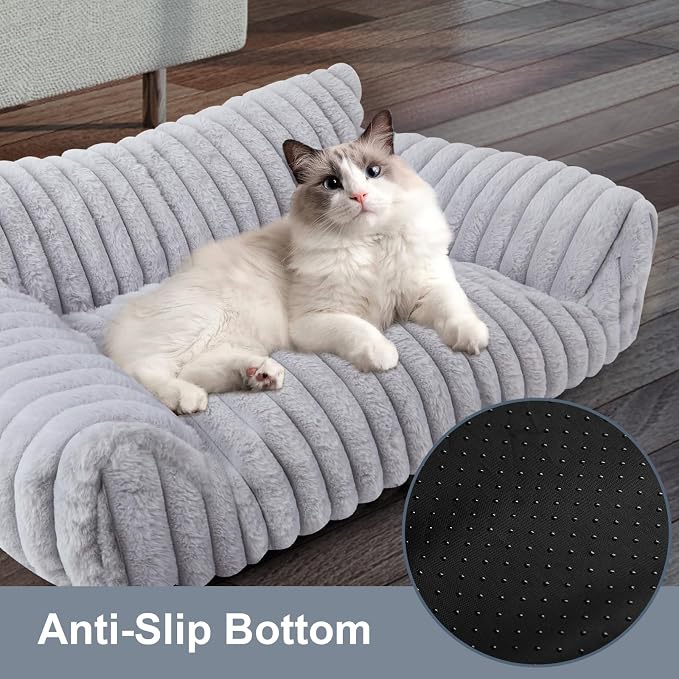 Cute Dog Cat Couch for Medium Large Dogs, Fluffy Pet Sofa Dog Couch Bed - Image 6