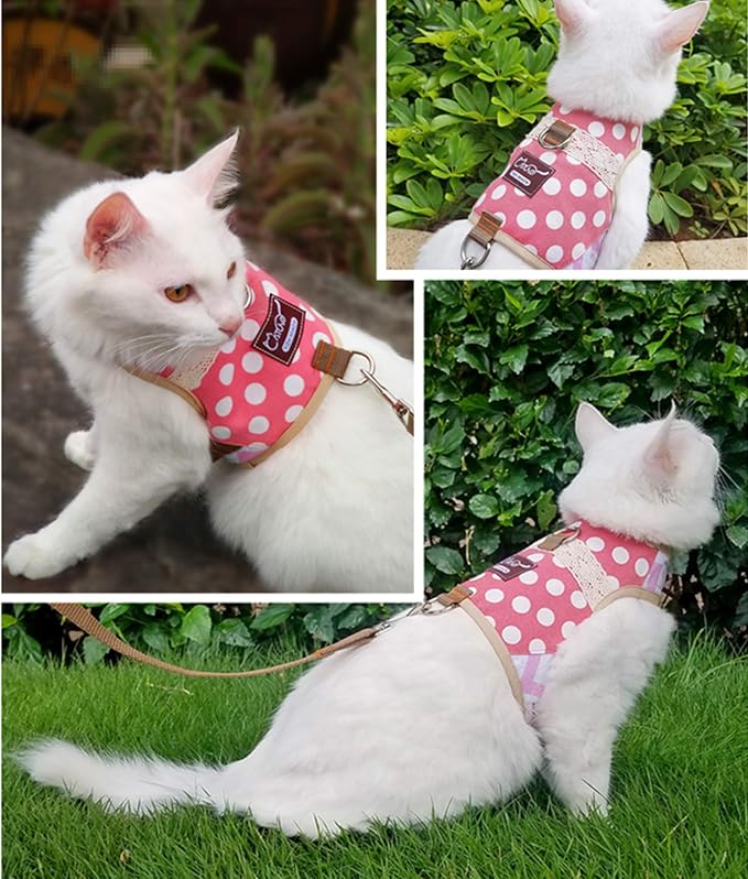Cat Harness and Leash for Walking Escape Proof, Adjustable Cat Vest Harness - Image 4
