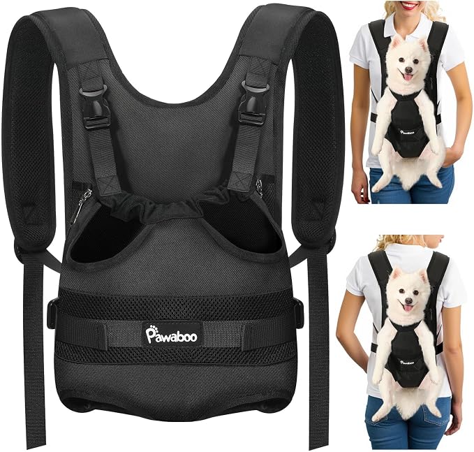 Pawaboo Pet Dog Front Carrier Backpacks, Legs Out Pet Carrier Backpack by Pawaboo