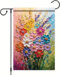 12x18 Inch Spring Garden Flag Colorful Flower Oil Painting Style Yard Banner by StarlitPatio