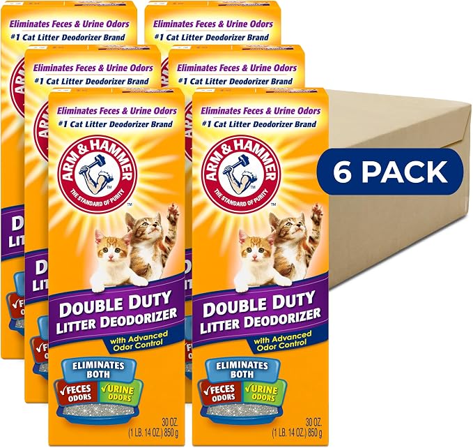 ARM & HAMMER Cat Litter Deodorizer Double Duty, 30 oz, 6 Pack by ARMHAMMER