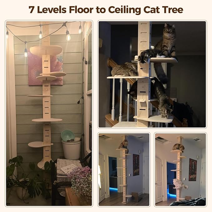 COZIWOW Floor to Ceiling Cat Tree Tower - Image 2