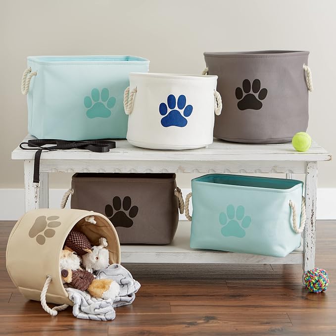 Bone Dry Pet Storage Collection Collapsible Bin, Small Round - Image 6