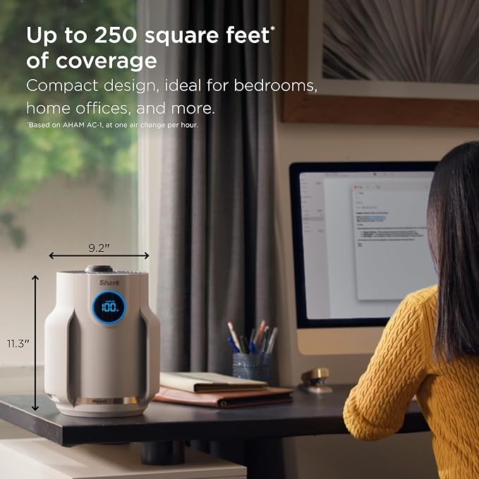 Shark Air Purifier for Home, NeverChange Compact Pro, for Bedroom, Home Office - Image 9