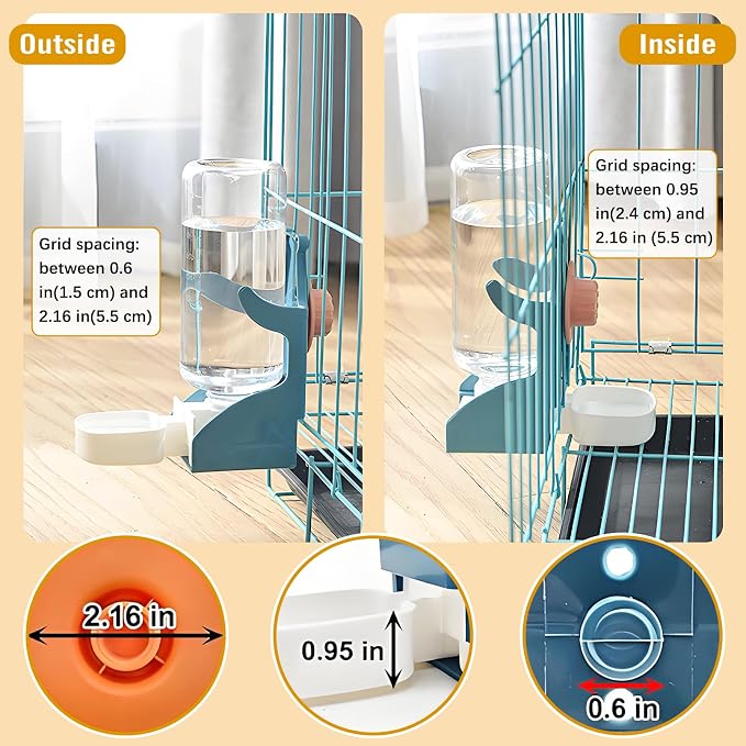 BNOSDM Automatic Bird Feeder Water Dispenser Set No Mess Bird Cage Feeders - Image 5