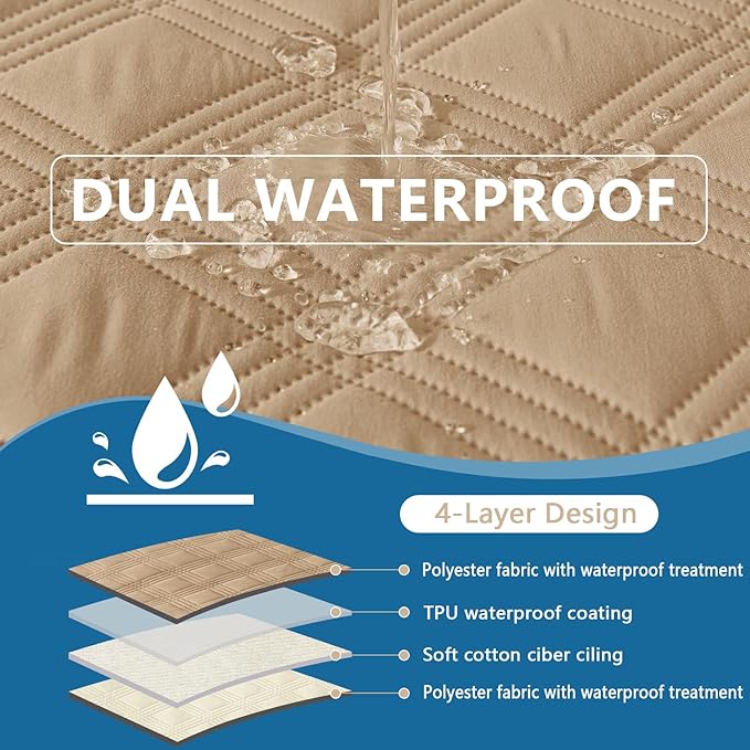 hyha Waterproof Dog Blanket, Reversible Pet Bed Blanket, Soft Sofa Couch Cover - Image 2