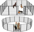 Dog Playpen 32 inch 16 Panels Indoor Outdoor Dog Pen by Jhsomdr