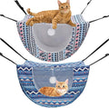 Unittype 2 Pieces Cat Cage Hammock Hanging Pet Bed Double Layer Soft Plush by Unittype