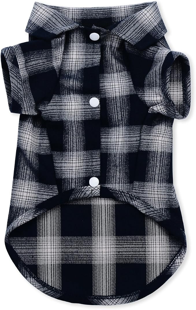 Koneseve Dog Shirt Pet Plaid Clothes T-Shirt Sweater Breathable by Koneseve