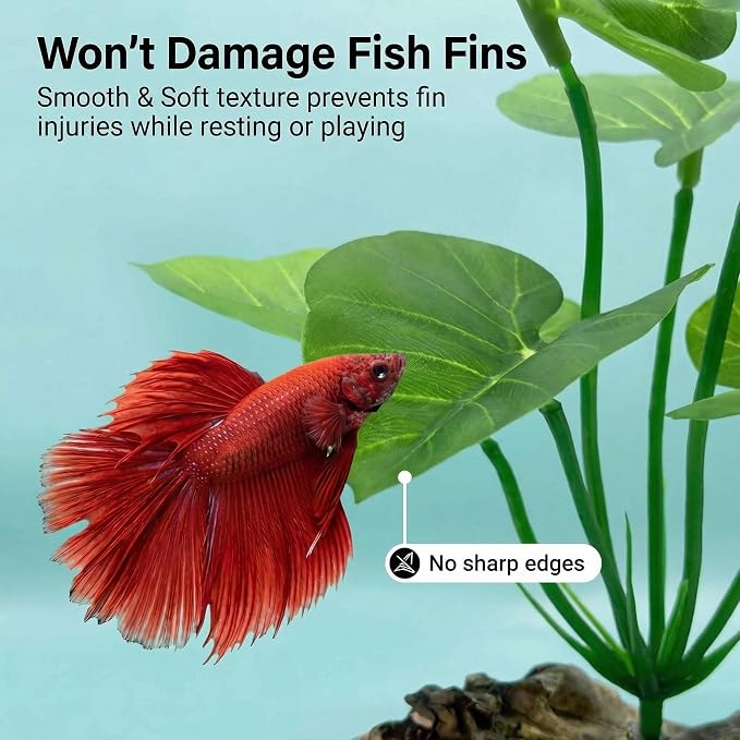 Silk Aquarium Plants Betta Fish Tanks Decor 6-in Soft Aquarium Decorations Fish - Image 6