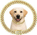 Diamond Cuban Style Dog Chain Collar Bling Gold Walking Necklace by Unknown
