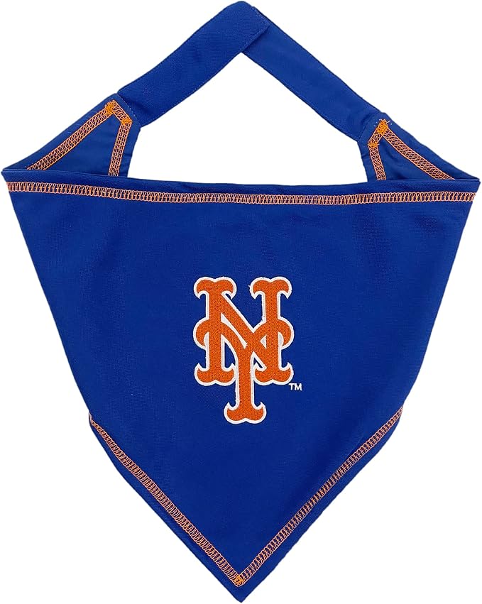 Pets First MLB New York Mets TIE Bandana, Large/X-Large. Dog Bandana Scarf Bib by PETSFIRST