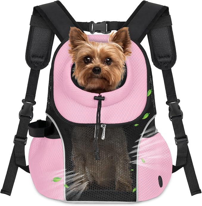 WOYYHO Pet Dog Carrier Backpack Small Dog Front Backpack Ventilated Mesh Dog by WOYYHO