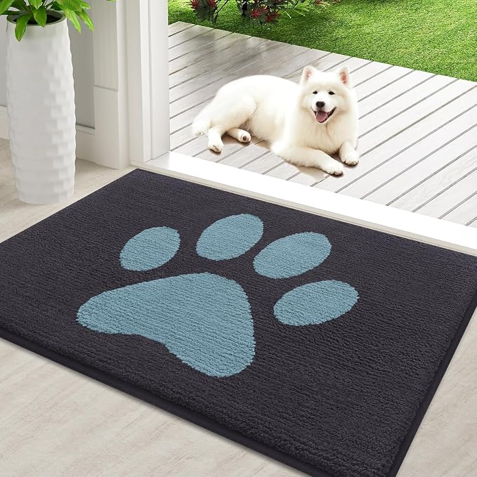 Buganda Dog Door Mat for Muddy Paws, Absorbent Dirt Trapper Non Slip Indoor by Buganda