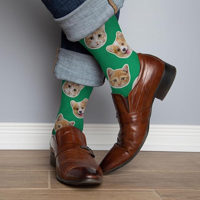 D-Story Custom Face Socks, Personalized Photo Picture on Socks, Unisex Athletic - Image 3