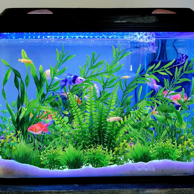 Fish Tank Accessories Aquarium Decorations Green Plants, Aquarium Decor Plastic - Image 3