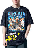 H-DEWALL Custom T Shirts Mineral Wash Tshirt Bootleg Rap Tee Customized Gifts by H-DEWALL