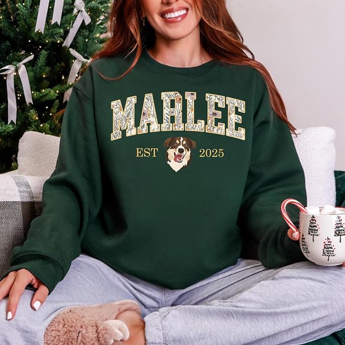 Custom Pet Sweatshirts with Photo and Name, Personalized Dog Sweatshirt - Image 7