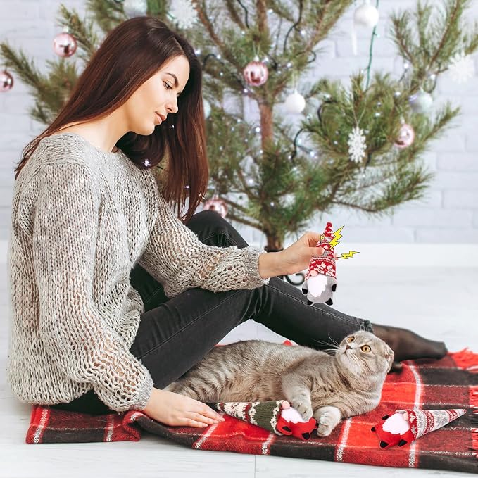 Retro Shaw Christmas Cat Toys, Xmas Catnip Toys - Image 6