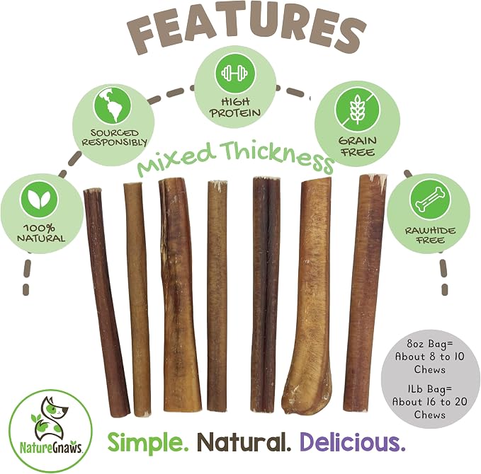 Nature Gnaws Bully Sticks for Dogs 5-6" - Image 2