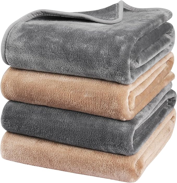 Onarway Dog Blanket Washable for Puppy: 4 Packs Dog Blankets 28”x20” by Onarway
