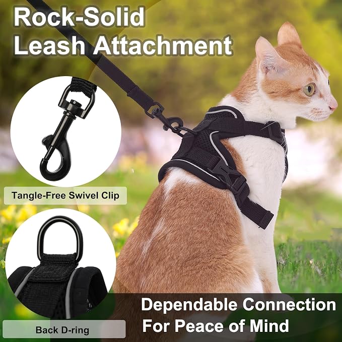 Cat Harness and Leash, Reflective Cat Harness Escape Proof - Image 4