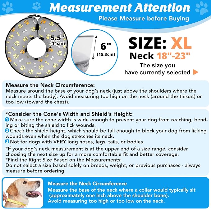 Inflatable Dog Cone with Anti-Licking Clear Shield, Protective Dog Donut Collar - Image 3