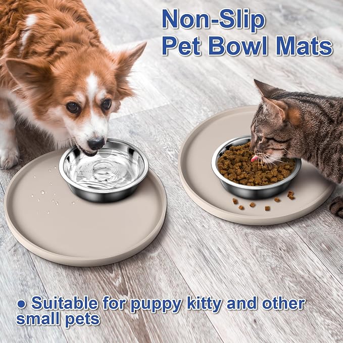 Arespark Dog Food Mat, Nonslip Waterproof Dog Silicone Feeding Bowl Mat - Image 2