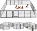 Dog Playpen, 32inch 20 Panels Outdoor Dog Fence Indoor Dog Pen Anti-Rust Pet by Jhsomdr