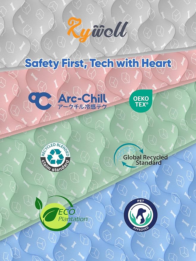 Rywell Dog Cooling Mat 2.0, Nature Green, Long-Lasting Cool - Image 9