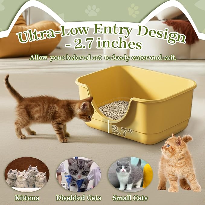2 Pack Low Entry Small Litter Box - Image 2