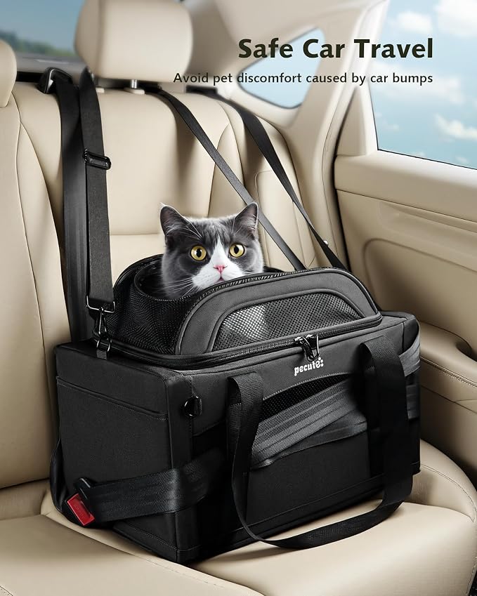 Pecute Expandable Pet Carrier Airline Approved Dog Cat Carrier, Breathable - Image 8
