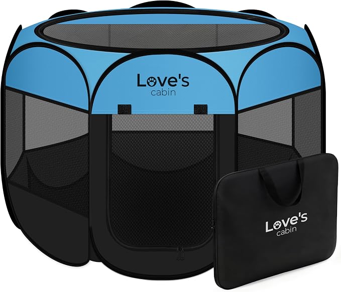 Love's cabin Pet Puppy Dog Playpen, Medium Dog Tent Crates Cage Indoor/Outdoor by Lovescabin