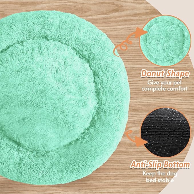 JOLLYVOGUE Calming Dog Bed Large Size Dog, Anti-Anxiety Donut Large Pet Bed - Image 3