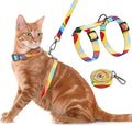 Cat Harness and Leash Set, Adjustable Kitten Harness Escape Proof Cats Harness by Seyezo