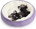 Love's cabin Round Donut Cat and Dog Cushion Bed, 25in Pet Bed by Lovescabin