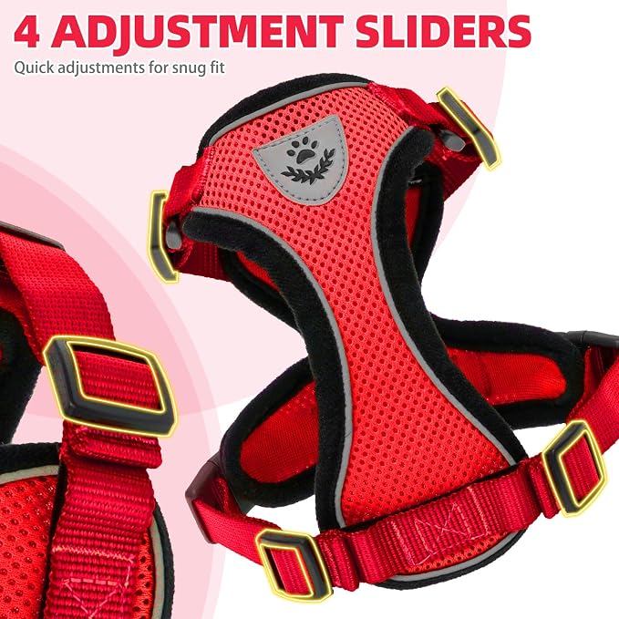 PUPTECK Cat Harness and Leash Set Escape Proof Reflective Cat Walking Harness - Image 4