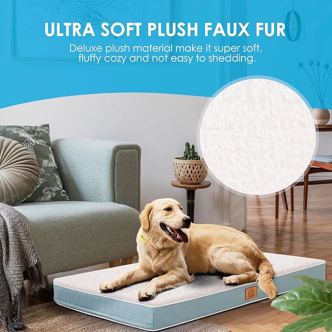 Sunheir Orthopedic Dog Bed for Medium Dogs, Waterproof Deluxe Plush Dog Crate - Image 4