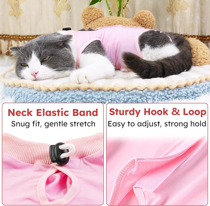 Cat Recovery Suit, Breathable Cat Surgery Recovery Suit Female, Cat Onesie - Image 4