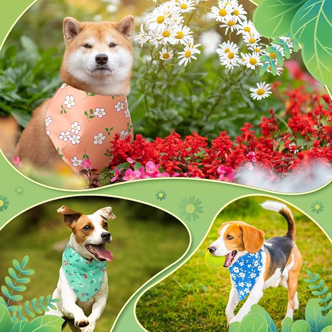 Weewooday 50 Pcs Spring Dog Bandanas Bulk - Image 2